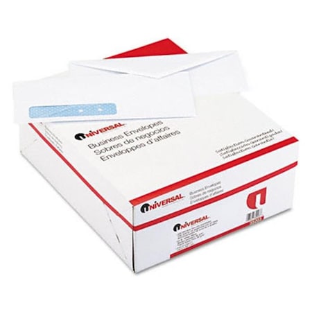 Universal Battery Universal 35203 Security Tinted Window Business Envelope V-Flap No 10 White 500/box 35203
